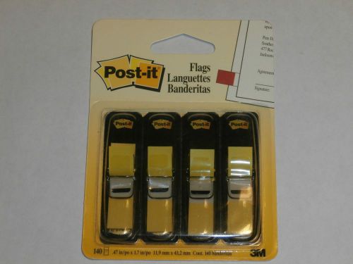 LOT OF 9 PKS 683-4YW POST-IT YELLOW FLAGS 140 PER PACK