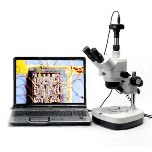 5x-80x stereo zoom microscope dual halogen + 10mp digital camera for sale