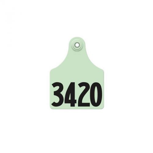 Allflex global maxi numbered cattle ear tags green 51-75 for sale