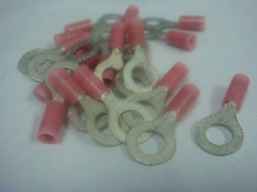 (13) molex 19073-0024 pidg insulated terminal ring 1/4&#034; red 22-18 awg alt 31894 for sale