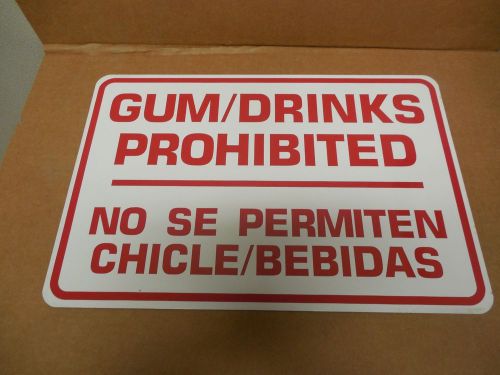 No name aluminum sign gum / drinks prohibited no se permiyen chicle / bebidas for sale