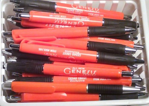 10 New Misprint Ballpoint Retractable Ink Pens, Orange