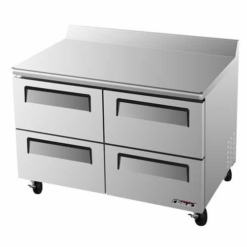 Turbo air twr-48sd-d4, 48-inch four drawer worktop refrigerator/lowboy - 12 cu. for sale