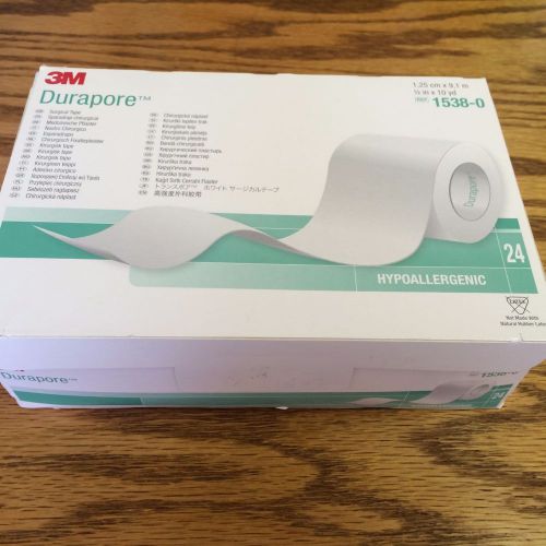 3M Durapore Surgical Tape 1538-0 / 0.5 in.x 10 yd./ Box of 24 Rolls