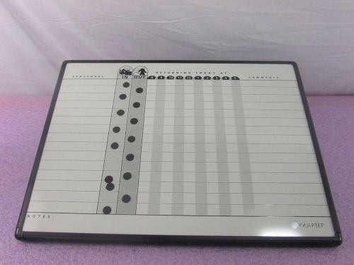 QUARTET In/Out Personnel Magnet Dry Erase Board With Circle Marking Magnets