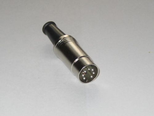 Din 7-Pin MIDI Male Solder Connector with Silver-Plated Contacts, 4 PCS