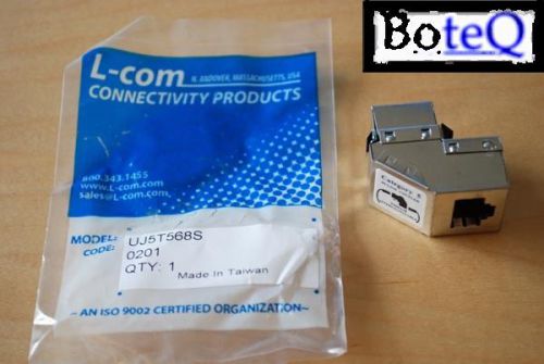 L-COM UJ5T568S Modular Coupler, CAT 5E RJ45 8x8 Shield
