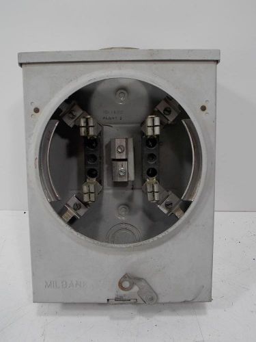 GOOD USED MILBANK METER SOCKET WITH UNKNOWN MODEL PLEASE LOOK AT PICS