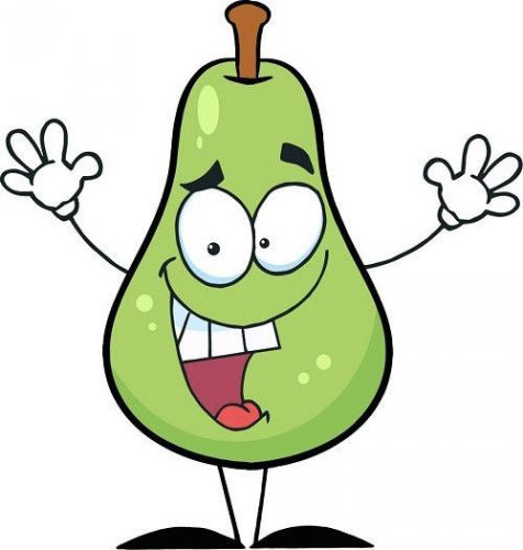 30 Custom Happy Green Pear Personalized Address Labels