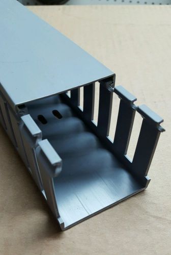 Panduit g2x2lg6 wire duct wide slot gray 2.25w x 2d x 21.5l w/ cover c2lg6 new for sale