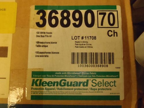 Box of 100: KLEENGUARD Select Disposable White Hoods #36890 !63A!