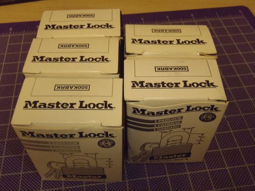 Lot of Five: MASTER LOCK 500KABRK-229 Padlock, Keyed Alike !85B!