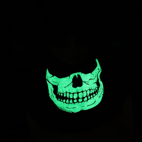 Nfpa pac f20 black ultra c6 flash hood with glow in the dark green skull - new for sale