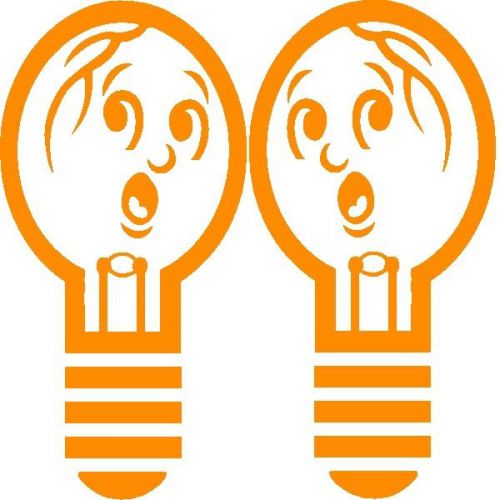 30 Custom Orange Freaky Light Bulb Art Personalized Address Labels