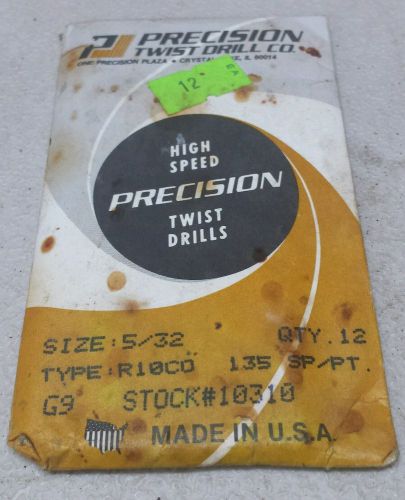 Precision Twist Drill  R10CO-5/32-135SP-G9-STOCK# 10310 (12 PACK)