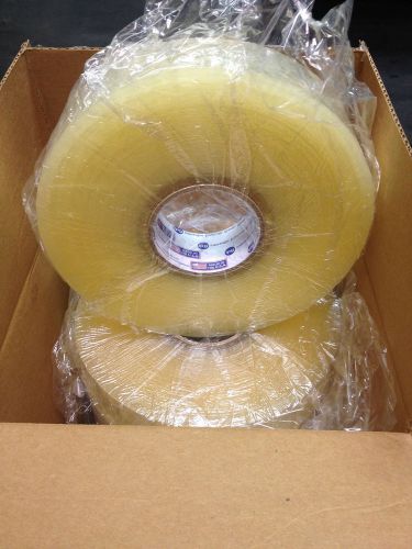(6) Rolls 2&#034; clear tape 1.88&#034; x 999.5yds 170 Clear box sealing carton packaging