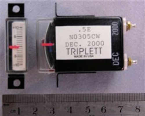 1 Triplett .5E 1-0-1V DC Edgewise Panel Meter