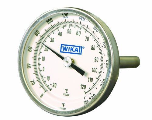 WIKA TI.20 Stainless Steel 304 OEM Industrial Bi-Metal Thermometer, 2&#034; Dial,