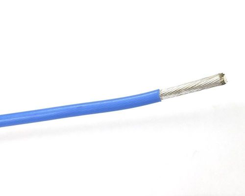 10&#039; 14AWG BLUE Hi Temp Insulated Stranded Silver Plated 600 Volt Hook-Up Wire
