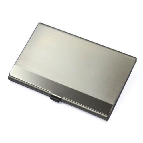 Hot Silver Pocket Business Name Credit ID Card Holder Metal Box Cover Case Gift