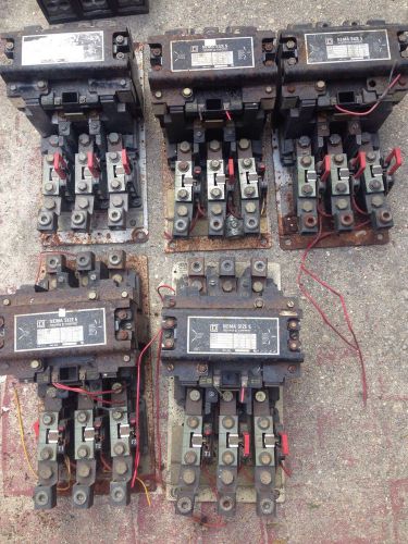 (5) SQUARE D NEMA SIZE 5 SERIES A TYPE SGO1 CONTACTOR 8536