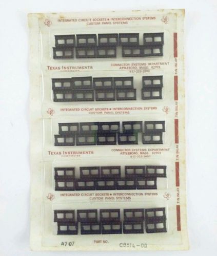 50 PIECES of The 14 pin Tin Inlay Texas Instruments IC Socket C8514-00 Limited