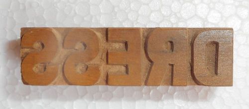 Vintage Letterspress Wooden Block Good For Study, Printing Drees Block  kb85