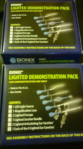Bionix salesman sample lighted demonstration ear curettes packs