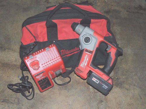 Milwaukee 2612-20 m18 cordless 18v 5/8&#034; rotary hammer drill sds w/ battery &amp; bag for sale