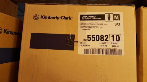 10 BOXES KIMBERLY-CLARK PURPLE NITRILE Power-Free Exam Gloves M, 100 gloves/box