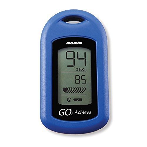 Nonin Medical GO2 Achieve Personal Fingertip Pulse Oximeter, Blue, Made in the