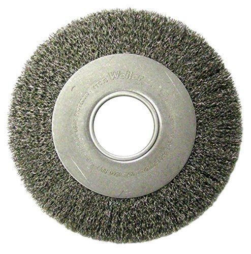 Weiler 6090 Face Crimped Wire Wheel, 8&#034; Medium, 0.06&#034; Steel Fill, 2&#034; Arbor Hole