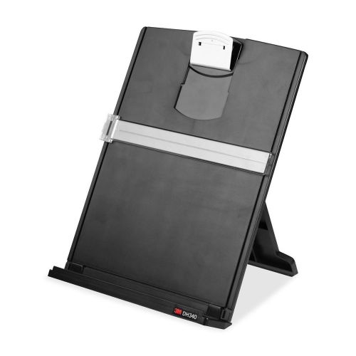 3M DH340MB Desktop Document Holder, Adj. Line Guide, 9-2/3&#034;x2&#034;x12-1/8&#034;, Black