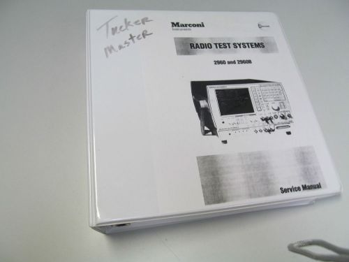 Marconi 2960 &amp; 2960b test set adapter service manual,schematics,parts list for sale