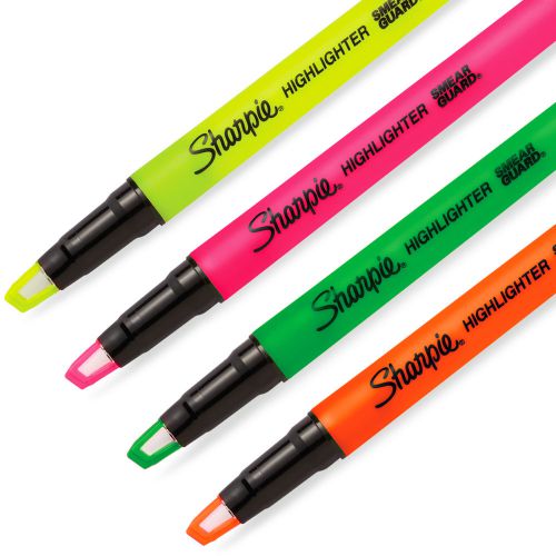 Clearview Highlighters 4/Pkg-Yellow, Green, Pink, &amp; Orange