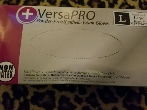 VersaPRO Powder Free Synthetic Exam Gloves Large 100 Count Latex Free