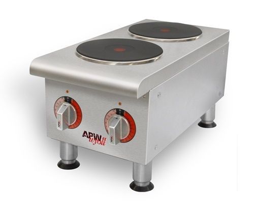 APW Wyott SEHPI Hotplate electric countertop two burners solid cast-iron...