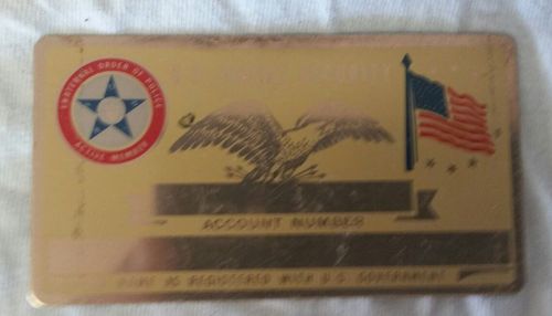 5 Metal social security card faternal order of police lot Un stamped