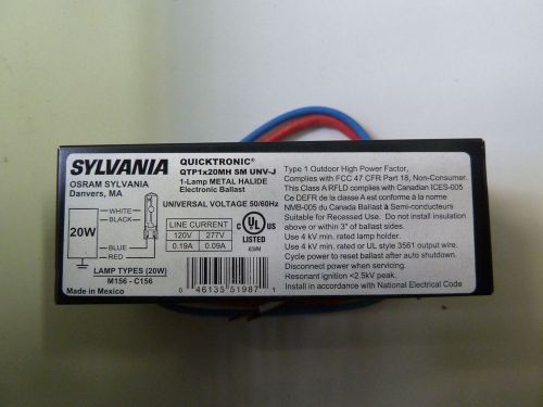 Sylvania 51988 Qtp1x20mh Sm Unv F Metal Halide Ballast