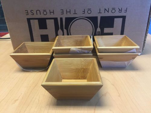 Front Of The House Square Bamboo Dish BOX OF 40