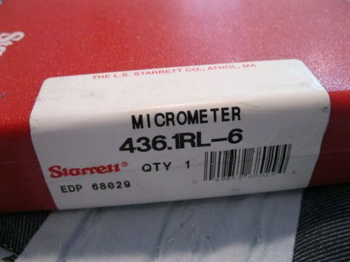 68029 Starrett Micrometer- MODEL #: 436.1RL-6*   5&#034;-6&#034;