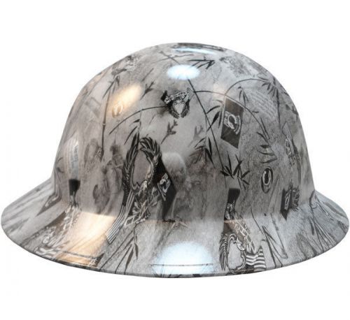 Hydro Dipped FULL BRIM Hard Hat with Ratchet Suspension-POW Hard Hat Gray