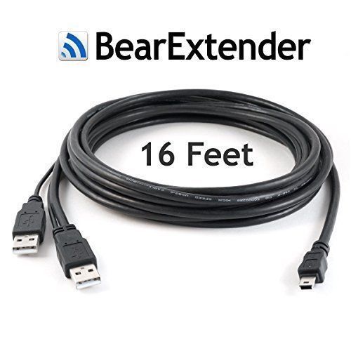 BearExtender Premium 16 Feet USB to USB mini Extension Cable with Extra Power...