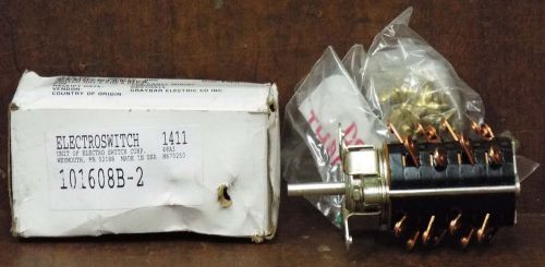 1 new electroswitch 101608b-2 2-position 8-deck rotary switch ***make offer*** for sale