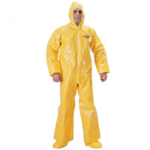 Pair (2) dupont tychem br127t yl safe spec yellow coverall suits, xl, free ship for sale