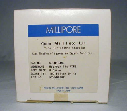 Millipore 4mm Millex-LH 0.5um, non-sterile, Syringe Filters, NIB