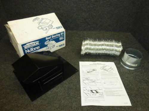 NOS! BROAN ROOF DUCTING KIT MODEL RVK1A BLACK, FOR EXHAUST FANS WITH 3&#034;- 4&#034; DUCT
