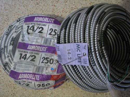 Mc 14/2 with ground - 250 ft. copper electrical wire metal clad armolit for sale