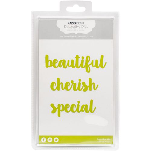 &#034;kaisercraft dies-beautiful, cherish, special to 1.5&#034;&#034;x4.25&#034; for sale