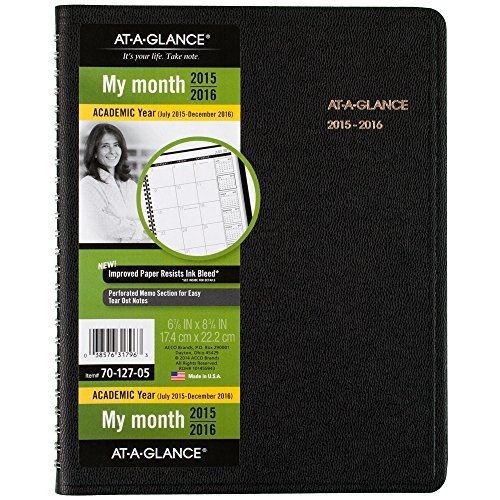 At-A-Glance AT-A-GLANCE Monthly Planner, Academic, 18 Months, July 2015-December